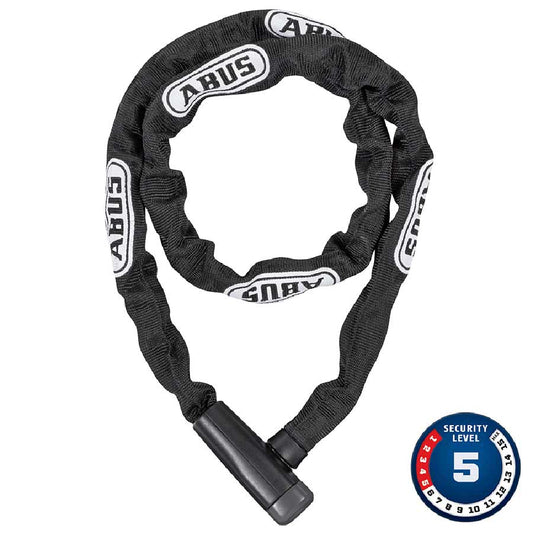 Abus, Steel-O-Chain 5805K Chain with key lock, 5mm x 110cm (5mm x 3.6'), Black