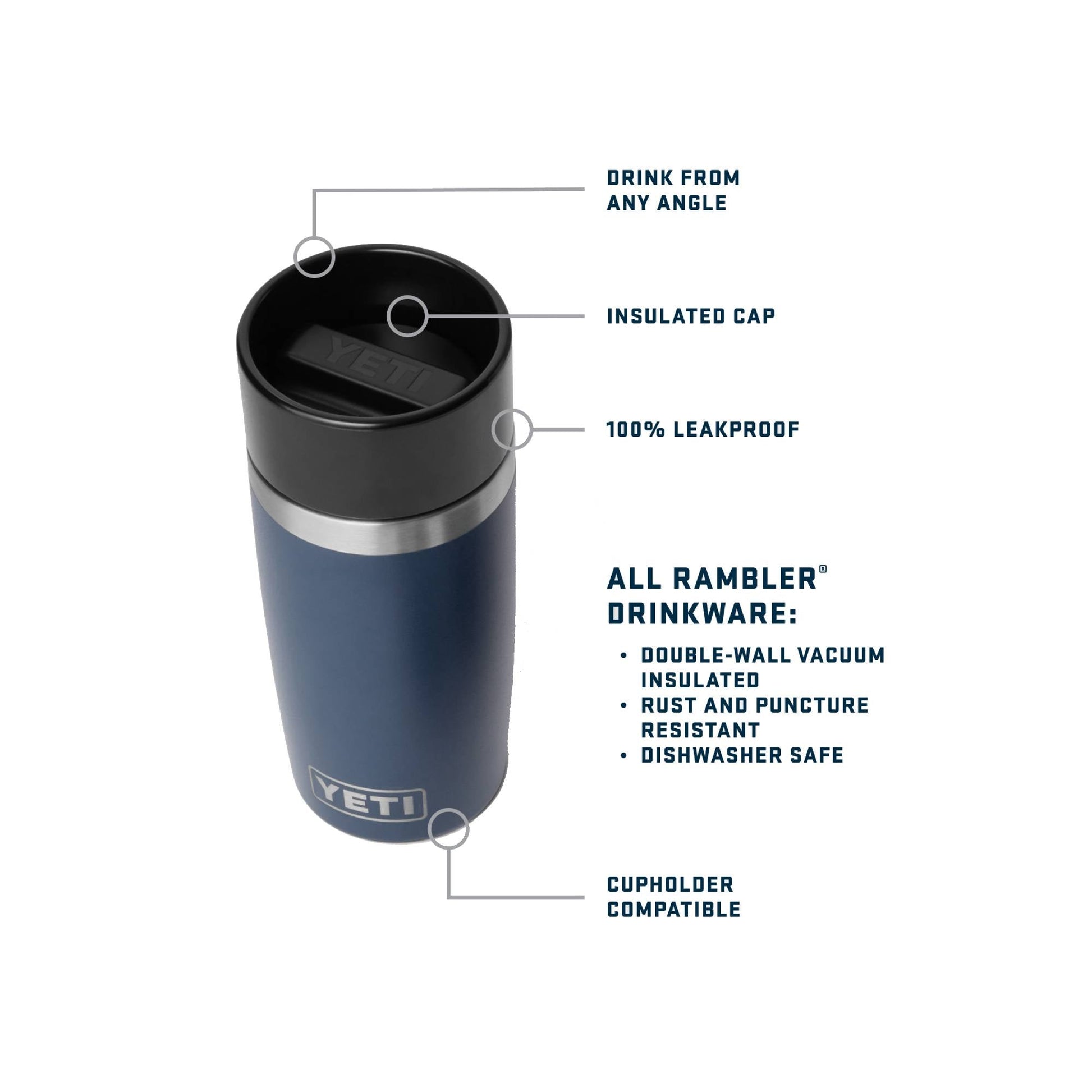YETI Rambler 12oz Travel Bottle - Skiis & Biikes
