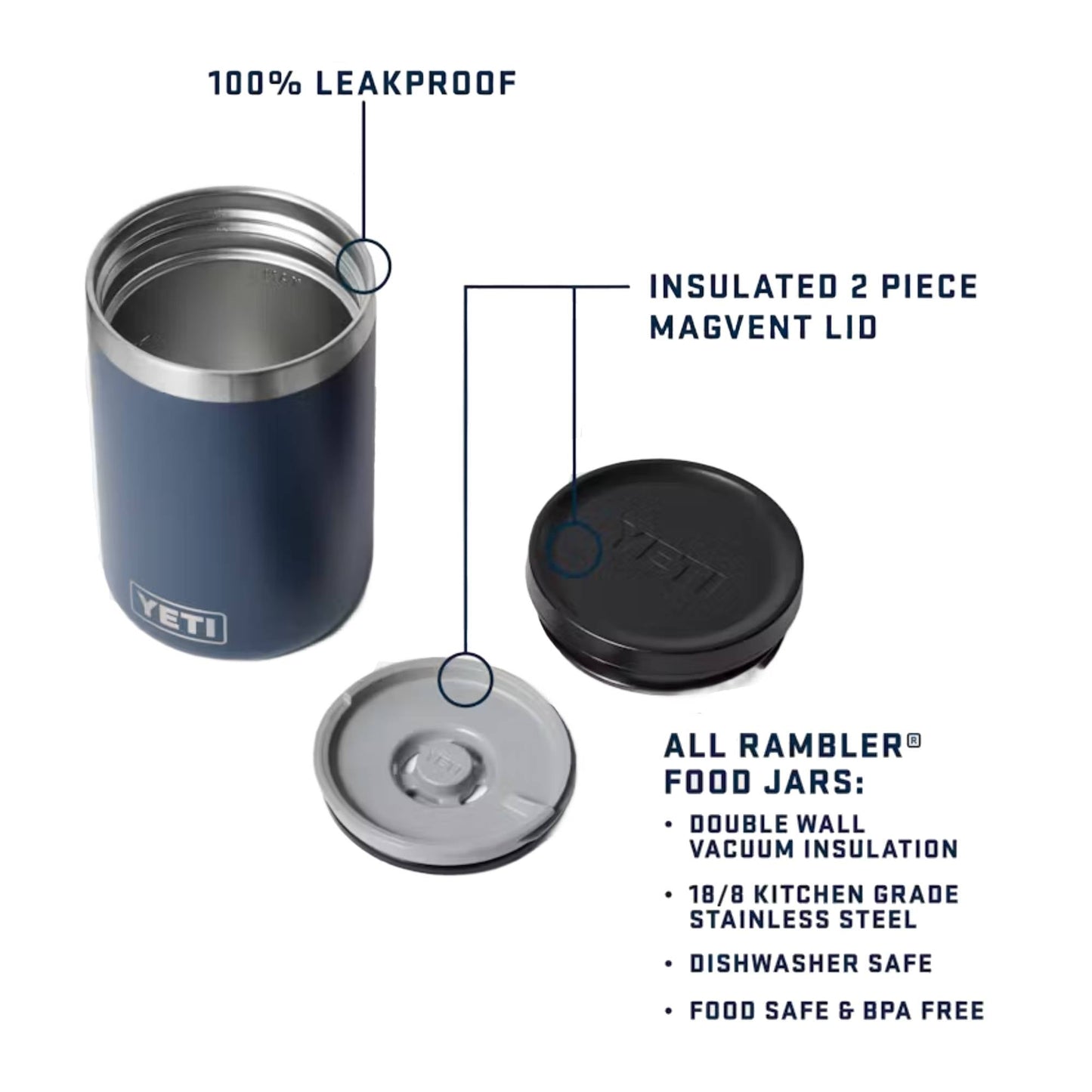YETI Rambler 16oz Insulated Food Jar - Skiis & Biikes