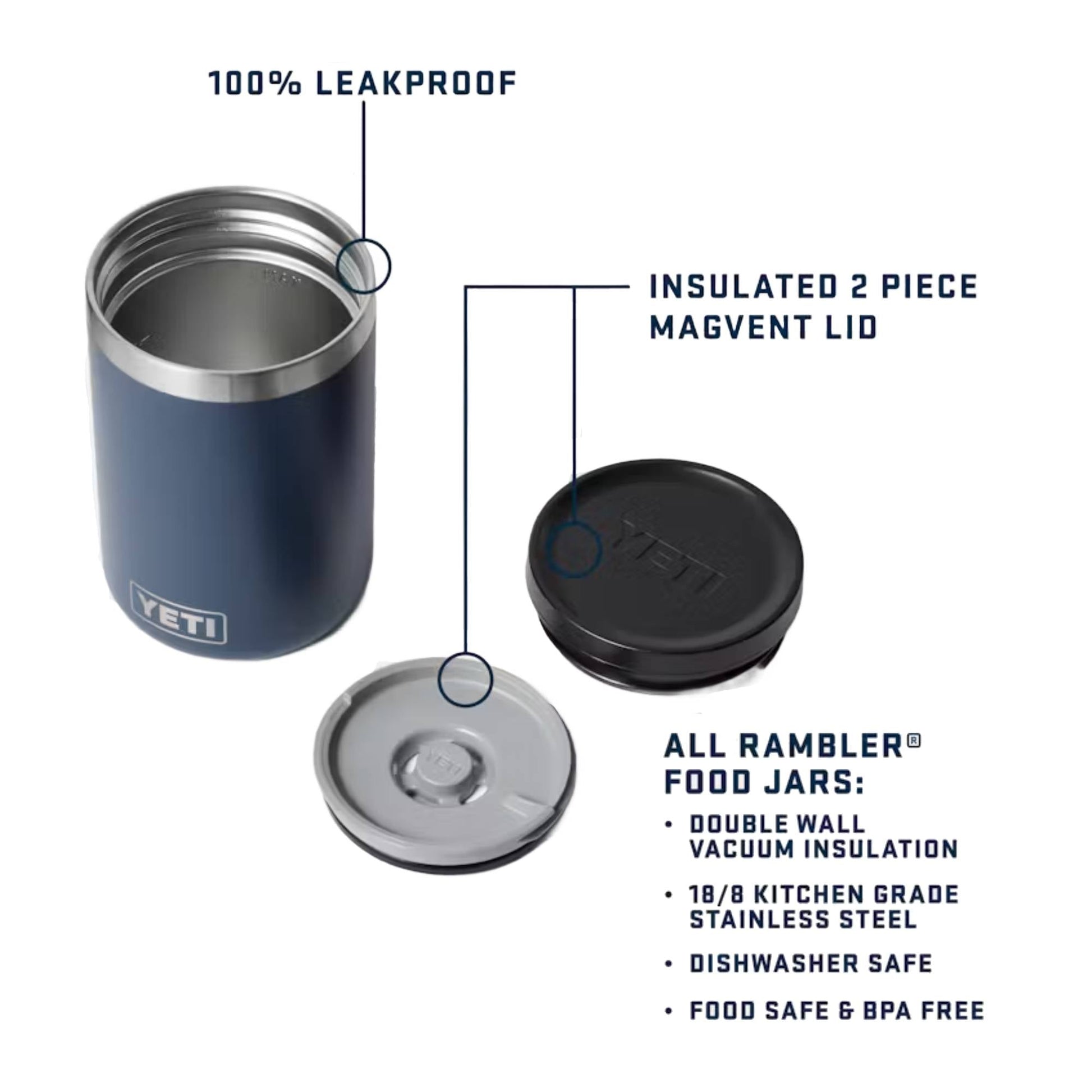 YETI Rambler 16oz Insulated Food Jar - Skiis & Biikes