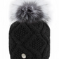 Pleau Womens Hat with Fur Pom
