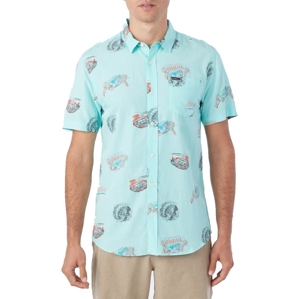 Oneill Artist Oasis Eco Mens SS Shirt 2023 Turquoise