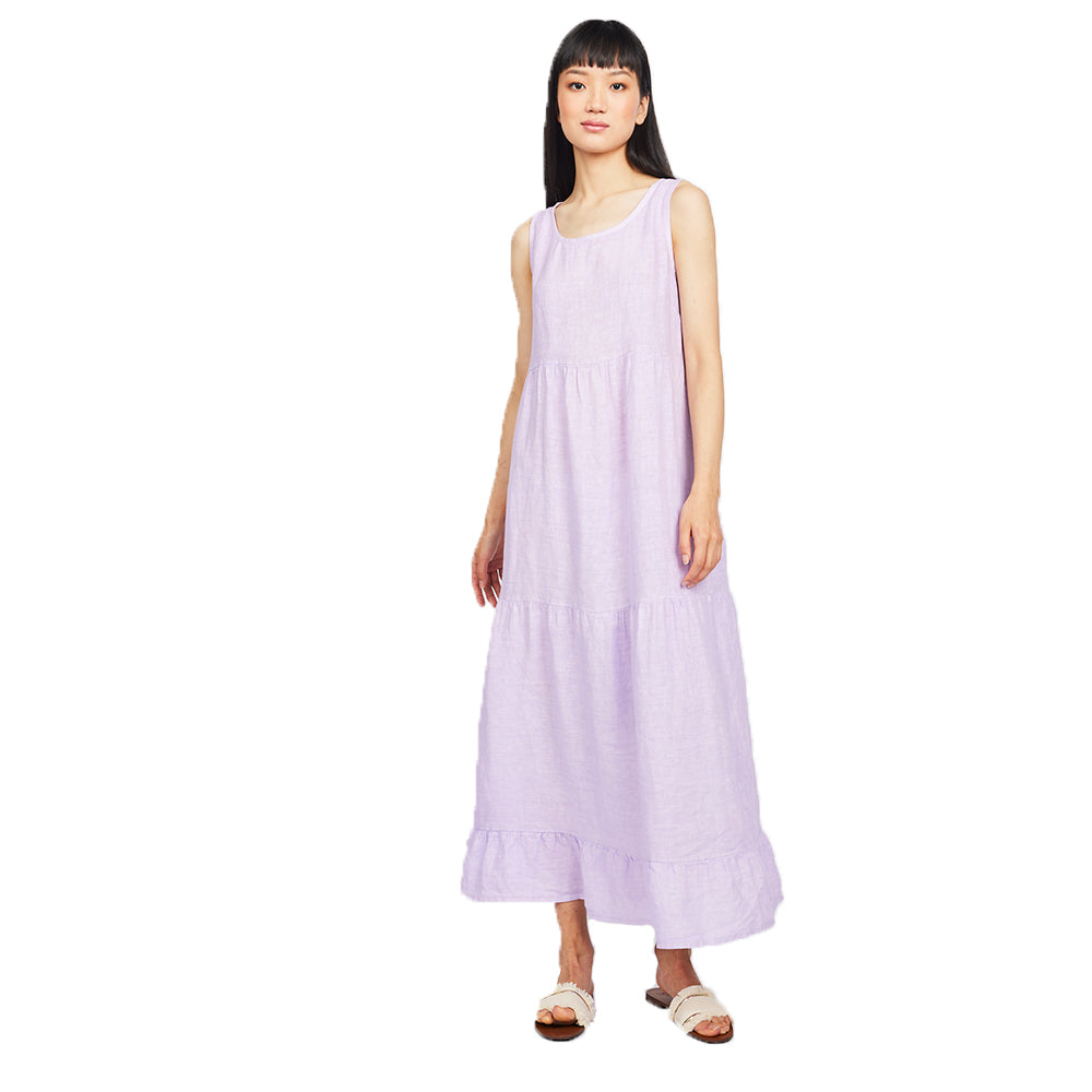 Pistache Womens Sleeveless Linen Dress 2022
