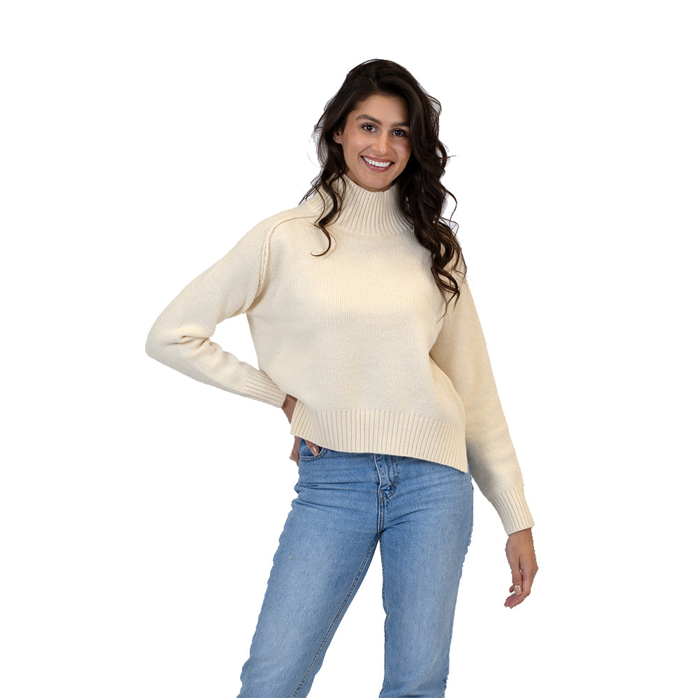 Lyla and Luxe Azra Womens Mock Neck Sweater 2022