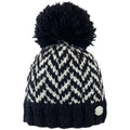 Pleau Womens Hat with Jewels and Fur Pom